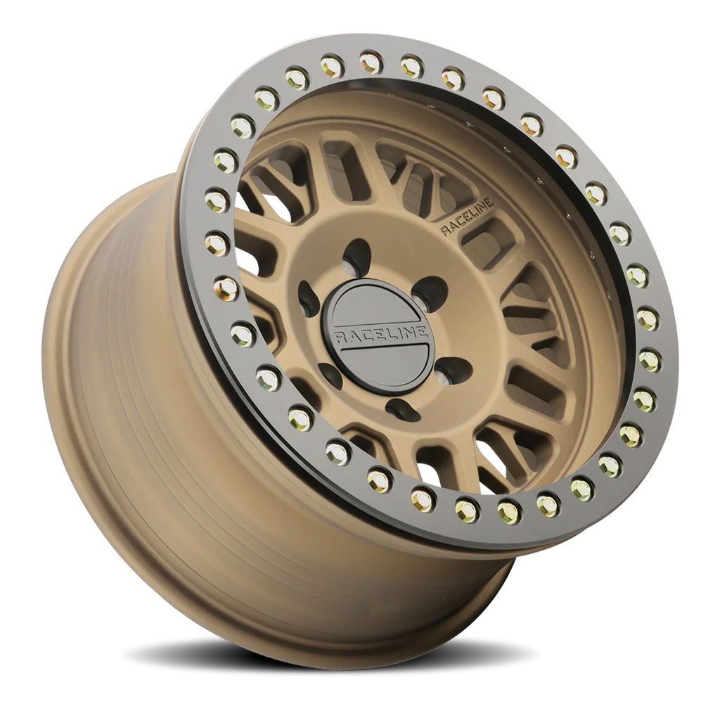 Aluminum Wheels 17x9 Ryno Cast Beadlock RT951BZ Textured Matte Bronze Black Beadlock Ring -12 Offset 6 on 135 Bolt Pattern 87.1 Bore Raceline