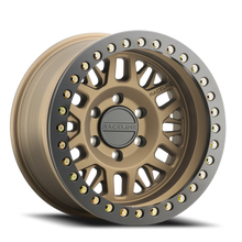 Load image into Gallery viewer, Aluminum Wheels 17x9 Ryno Cast Beadlock RT951BZ Textured Matte Bronze Black Beadlock Ring -38 Offset 8 on 165.1 Bolt Pattern 130.8 Bore Raceline