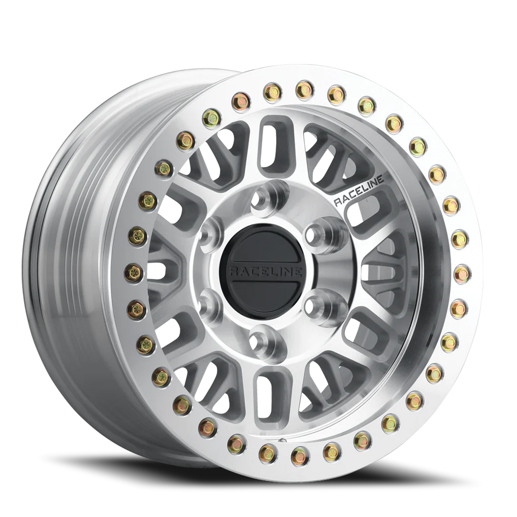 Aluminum Wheels 17x9 Ryno Cast Beadlock RT951M Machined Silver Machined Beadlock Ring -38 Offset 5 on 127 Bolt Pattern 83.82 Bore Raceline