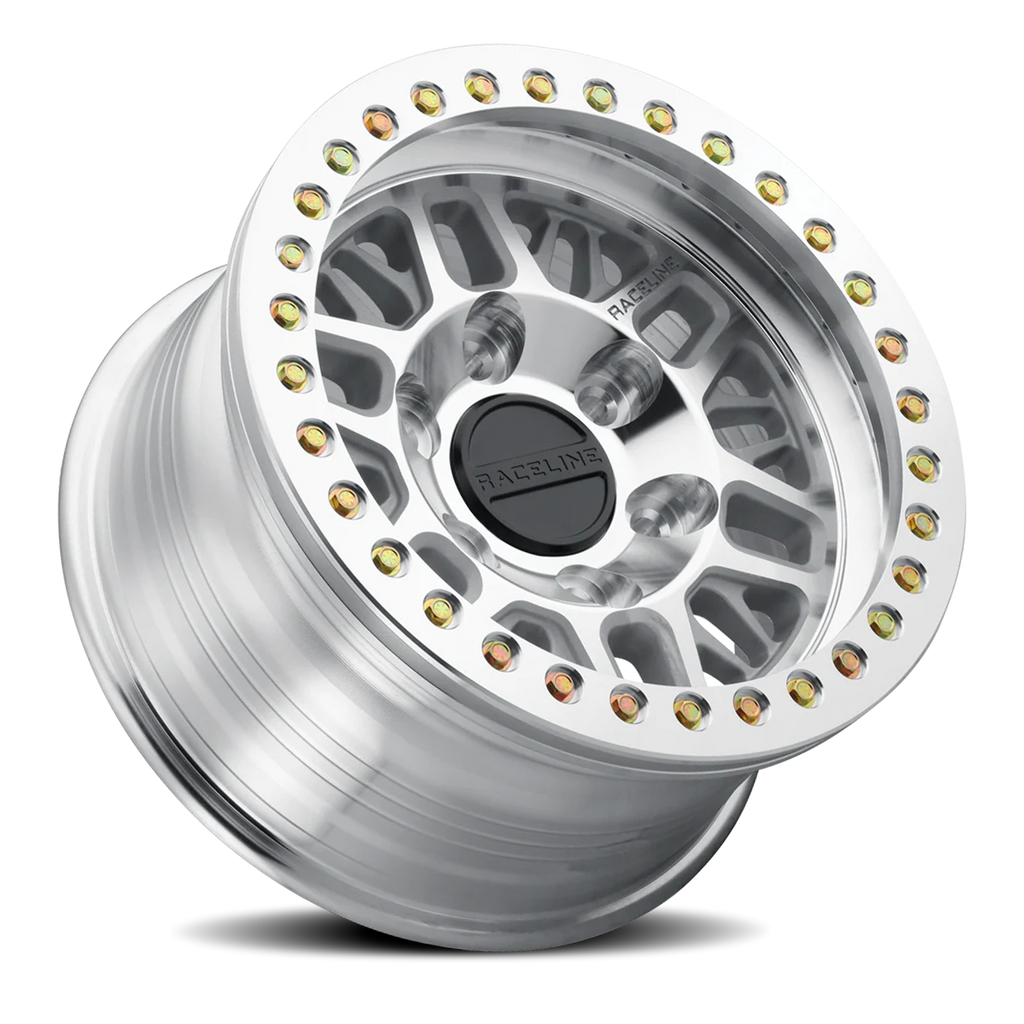 Aluminum Wheels 17x9 Ryno Cast Beadlock RT951M Machined Silver Machined Beadlock Ring -38 Offset 5 on 127 Bolt Pattern 83.82 Bore Raceline