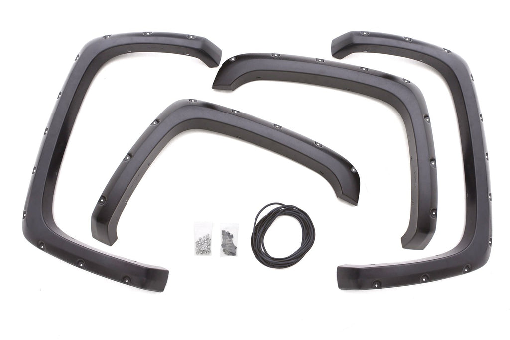 Lund RX109T Rivet Style Fender Flare Set - Front and Rear, Textured, 4-Piece Set