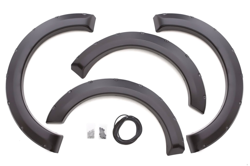 Lund RX311S Rivet Style Fender Flare Set - Front and Rear, Smooth, 4-Piece Set