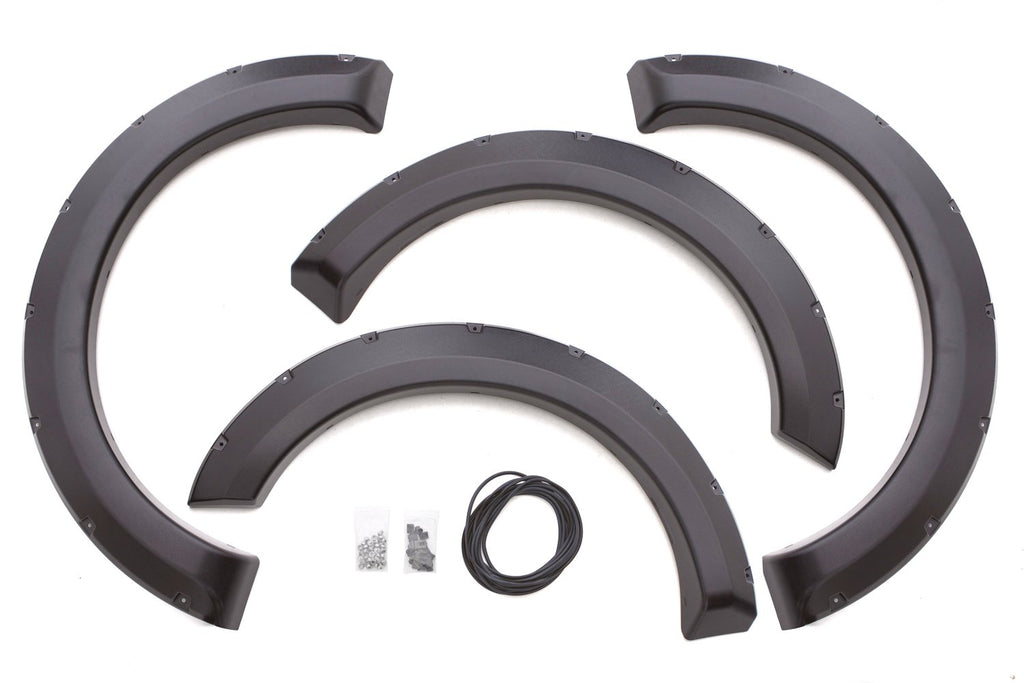 Lund RX312T Rivet Style Fender Flare Set - Front and Rear, Textured, 4-Piece Set