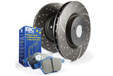 EBC Brakes S6KF1078 GD sport rotors, wide slots for cooling to reduce temps preventing brake fade.