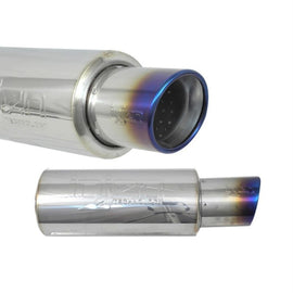 Injen SES225TT 60MM Universal Muffler with Titanium Burnt Tip, Part No. SES225TT, 2 3/8