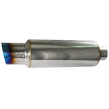 Injen SES300TT 76MM Universal Muffler with Titanium Burnt Tip, Part No. SES300TT, 3.00