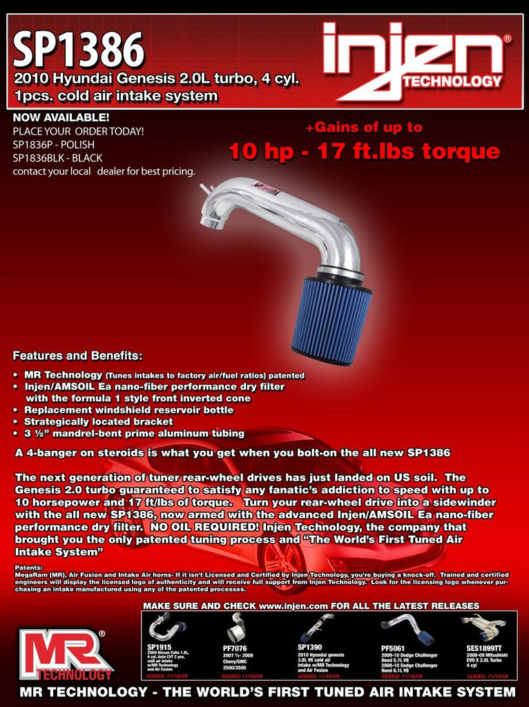 Injen SP1386P Polished SP Cold Air Intake System