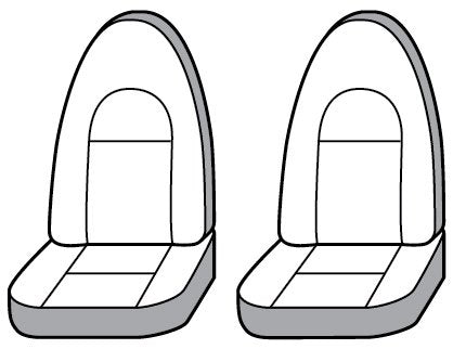 Seat Saver SS1233WFTP Waterproof Polyester SeatSaver Custom Front Row Seat Covers - Taupe