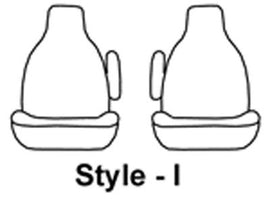 Seat Saver SS2257PCGY Polycotton SeatSaver Custom Front Row Seat Covers - Grey