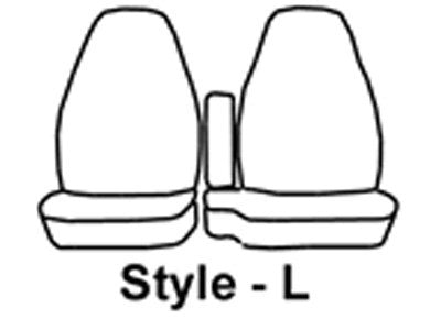 Seat Saver SS2274PCGY Polycotton SeatSaver Custom Front Row Seat Covers - Grey
