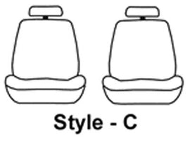 Seat Saver SS2353PCGY Polycotton SeatSaver Custom Front Row Seat Covers - Grey