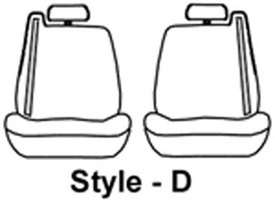 Seat Saver SS2354PCCH Polycotton SeatSaver Custom Front Row Seat Covers - Charcoal