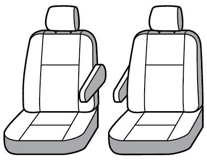 Seat Saver SS2385PCGY Polycotton SeatSaver Custom Front Row Seat Covers - Grey