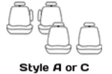Load image into Gallery viewer, Seat Saver SS2512PCCH Polycotton SeatSaver Custom Front Row Seat Covers - Charcoal