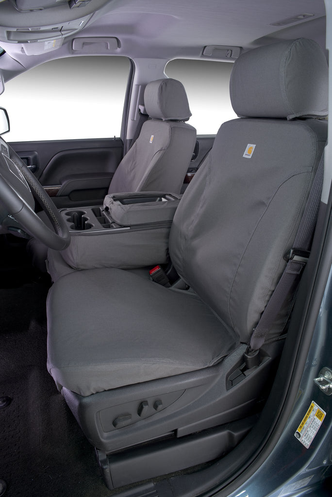 Seat Saver SS2536WFGY Waterproof Polyester SeatSaver Custom Front Row Seat Covers - Grey