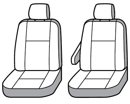 Seat Saver SS2555PCGY Polycotton SeatSaver Custom Front Row Seat Covers - Grey
