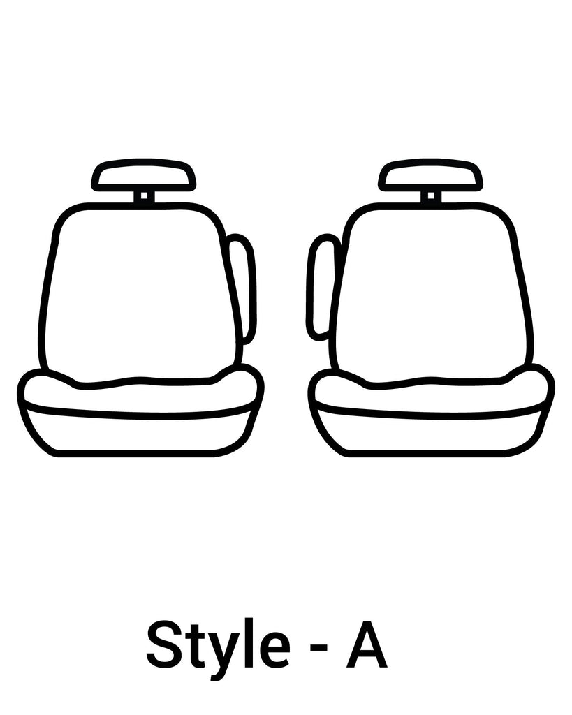 Seat Saver SS2582PCGY Polycotton SeatSaver Custom Front Row Seat Covers - Grey