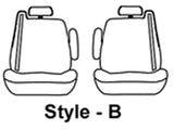 Seat Saver SS3245PCCH Polycotton SeatSaver Custom Front Row Seat Covers - Charcoal