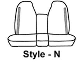 Seat Saver SS3251PCCH Polycotton SeatSaver Custom Front Row Seat Covers - Charcoal