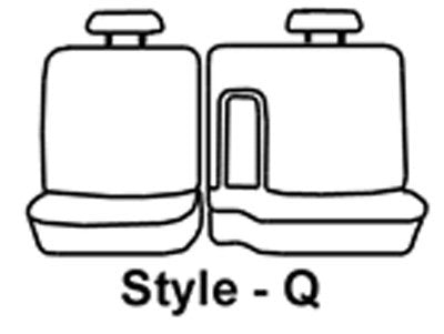 Seat Saver SS3315PCGY Polycotton SeatSaver Custom Front Row Seat Covers - Grey