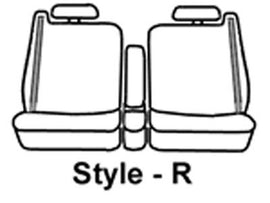Seat Saver SS3351PCCH Polycotton SeatSaver Custom Front Row Seat Covers - Charcoal