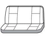Seat Saver SS6288PCCT Polycotton SeatSaver Custom Second Row Seat Covers - Misty Grey