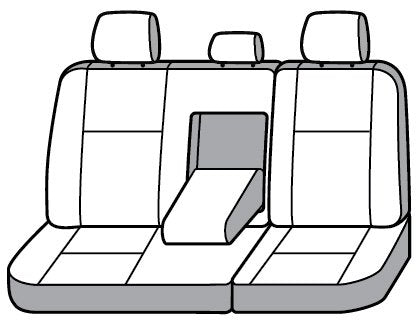 Seat Saver SS7364PCGY Polycotton SeatSaver Custom Second Row Seat Covers - Grey