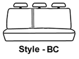 Seat Saver SS7432PCSA Polycotton SeatSaver Custom Second Row Seat Covers - Wet Sand