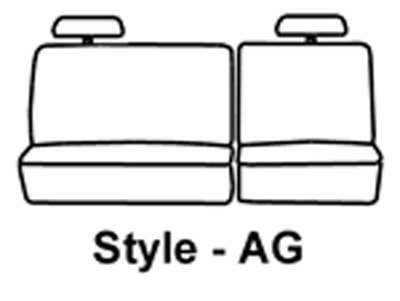 Seat Saver SS7454PCCH Polycotton SeatSaver Custom Second Row Seat Covers - Charcoal