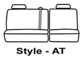Seat Saver SS7455PCCH Polycotton SeatSaver Custom Second Row Seat Covers - Charcoal