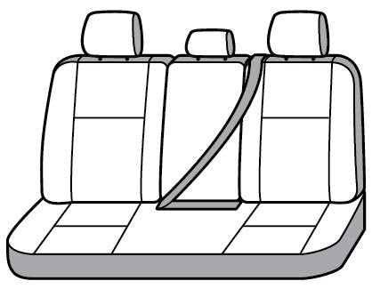 Seat Saver SS7469PCGY Polycotton SeatSaver Custom Second Row Seat Covers - Grey