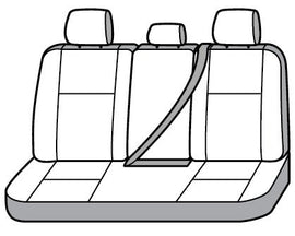 Seat Saver SS7469PCGY Polycotton SeatSaver Custom Second Row Seat Covers - Grey