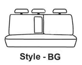 Seat Saver SS7484PCCH Polycotton SeatSaver Custom Second Row Seat Covers - Charcoal