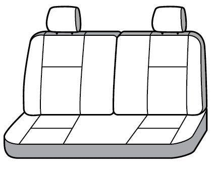 Seat Saver SS7521PCGY Polycotton SeatSaver Custom Third Row Seat Covers - Grey
