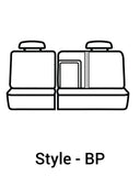 Seat Saver SS7539PCCH Polycotton SeatSaver Custom Second Row Seat Covers - Charcoal