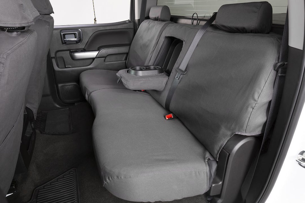 Seat Saver SS7563PCGY Polycotton SeatSaver Custom Second Row Seat Covers - Grey