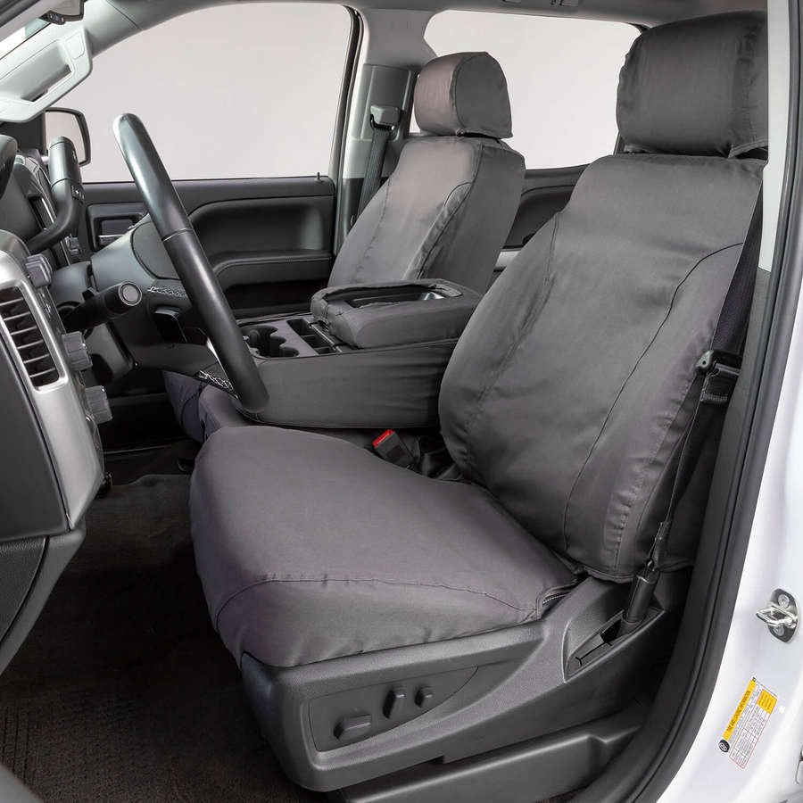 Seat Saver SS7569PCGY Polycotton SeatSaver Custom Second Row Seat Covers - Grey