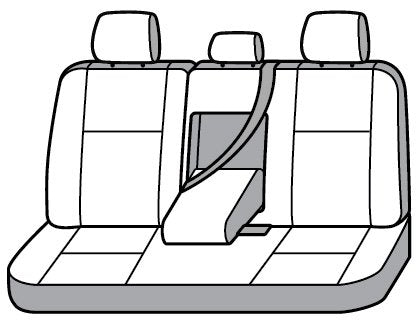 Seat Saver SS7576PCCH Polycotton SeatSaver Custom Second Row Seat Covers - Charcoal