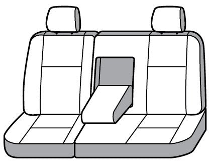 Seat Saver SS8399WFGY Waterproof Polyester SeatSaver Custom Second Row Seat Covers - Grey
