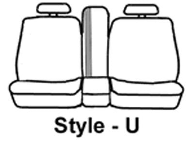 Seat Saver SS8427PCCH Polycotton SeatSaver Custom Second Row Seat Covers - Charcoal