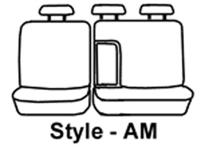 Seat Saver SS8447PCCH Polycotton SeatSaver Custom Second Row Seat Covers - Charcoal