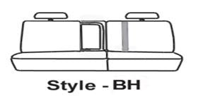 Seat Saver SS8464PCCH Polycotton SeatSaver Custom Second Row Seat Covers - Charcoal