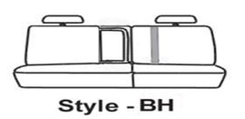 Seat Saver SS8464PCGY Polycotton SeatSaver Custom Second Row Seat Covers - Grey