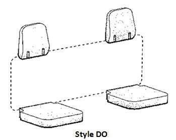 Seat Saver SS8486PCCH Polycotton SeatSaver Custom Second Row Seat Covers - Charcoal