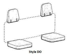 Seat Saver SS8486PCCH Polycotton SeatSaver Custom Second Row Seat Covers - Charcoal