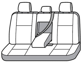 Seat Saver SS8494PCGY Polycotton SeatSaver Custom Second Row Seat Covers - Grey