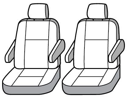Seat Saver SS8514PCCH Polycotton SeatSaver Custom Second Row Seat Covers - Charcoal