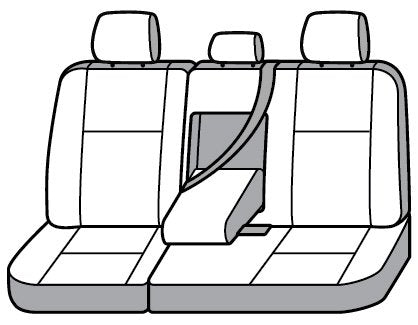 Seat Saver SS8521PCGY Polycotton SeatSaver Custom Second Row Seat Covers - Grey
