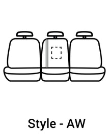 Seat Saver SS8525PCCH Polycotton SeatSaver Custom Second Row Seat Covers - Charcoal