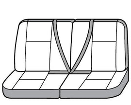 Seat Saver SS8529PCGY Polycotton SeatSaver Custom Second Row Seat Covers - Grey